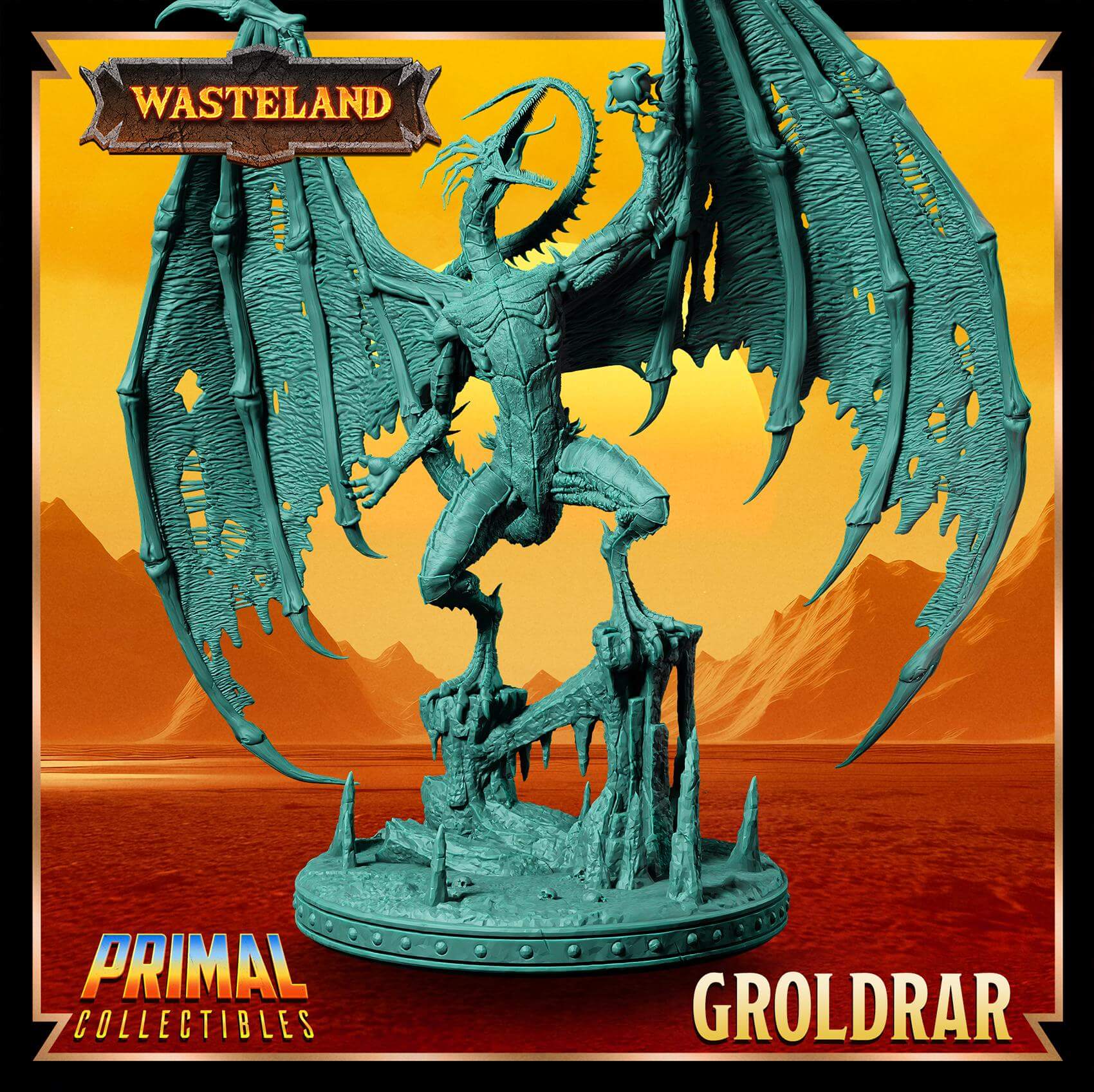 Groldrar Sorcerer King - Wasteland 3D Printed Resin RPG/Tabletop/Boardgames Miniature Primal Collectibles