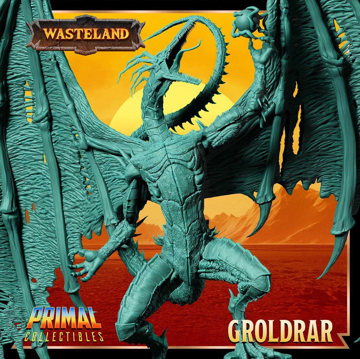 Groldrar Sorcerer King - Wasteland 3D Printed Resin RPG/Tabletop/Boardgames Miniature Primal Collectibles