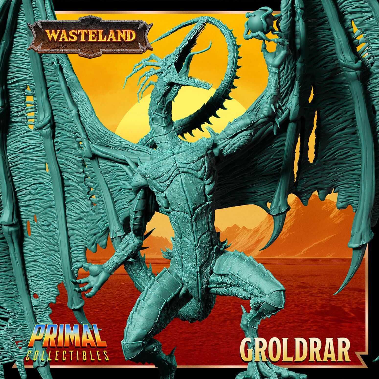 Groldrar Sorcerer King - Wasteland 3D Printed Resin RPG/Tabletop/Boardgames Miniature Primal Collectibles