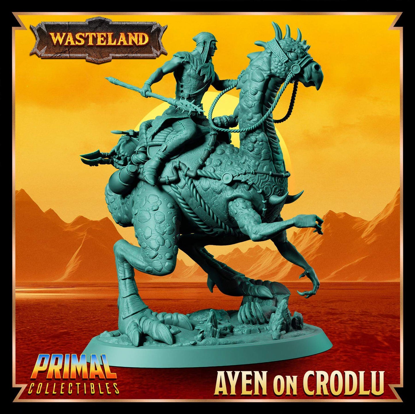 Ayen on Crodlu - Wasteland 3D Printed Resin RPG/Tabletop/Boardgames Miniature Primal Collectibles