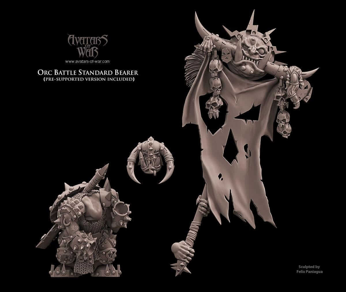 Orc Standard Bearer - Avatars of War