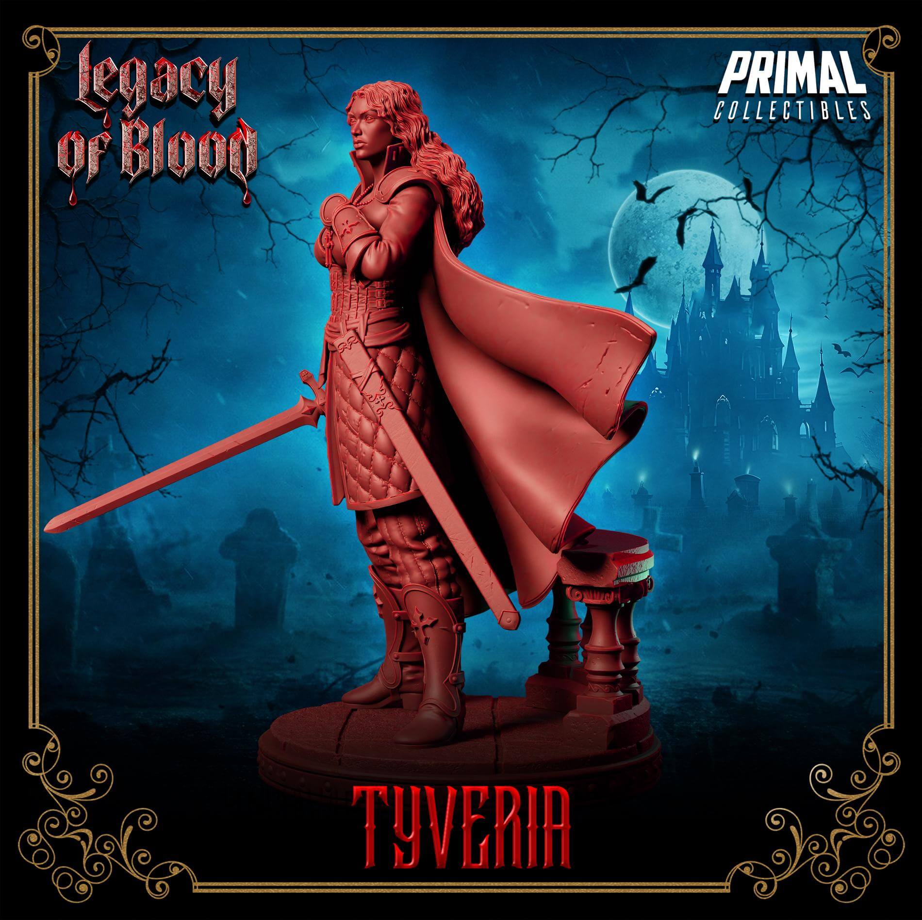 Tyveria- Legacy of Blood 3D Printed Resin RPG/Tabletop/Boardgames Miniature Primal Collectibles
