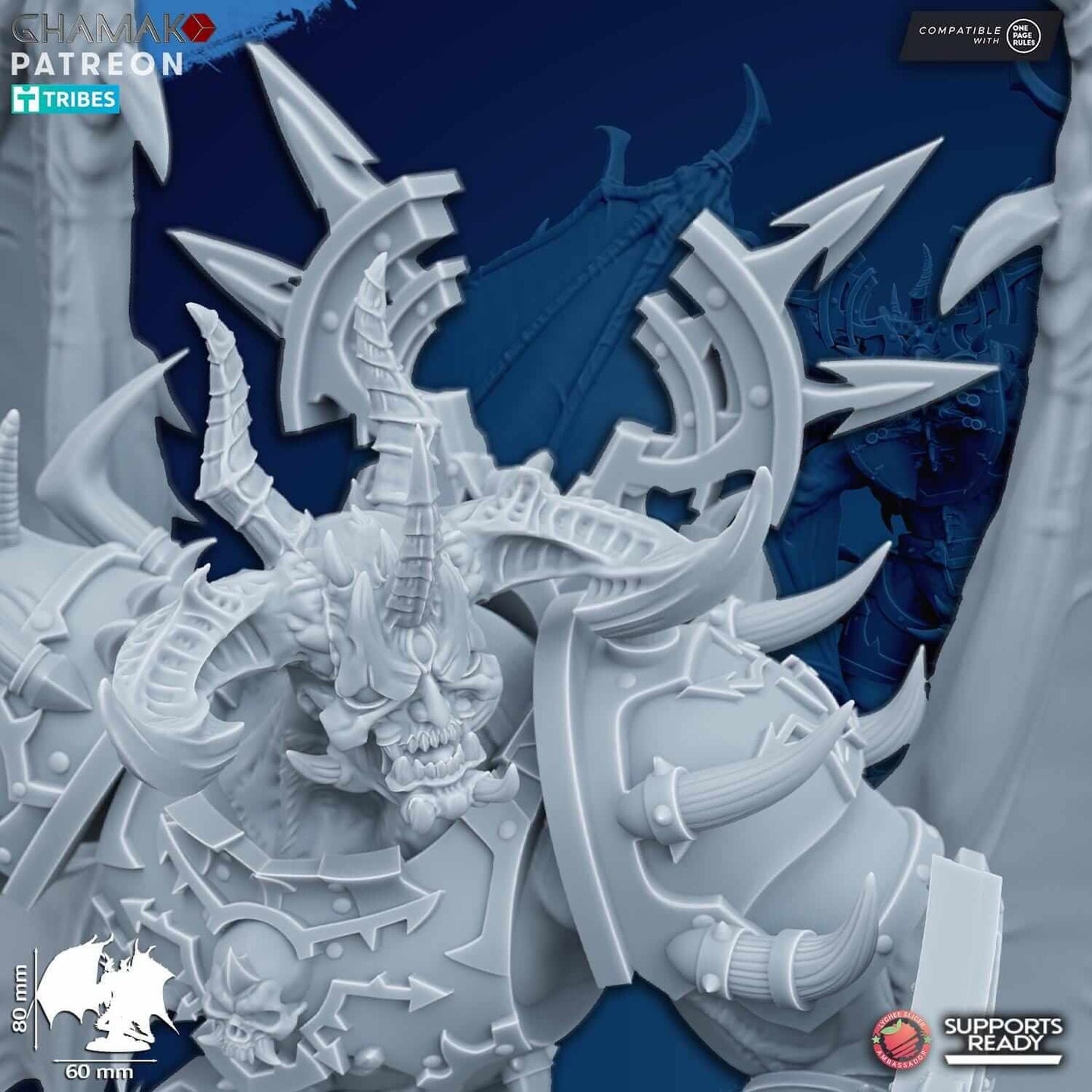 Winged Demonic Lord - Grimdark Void Marine -Ghamak Miniatures