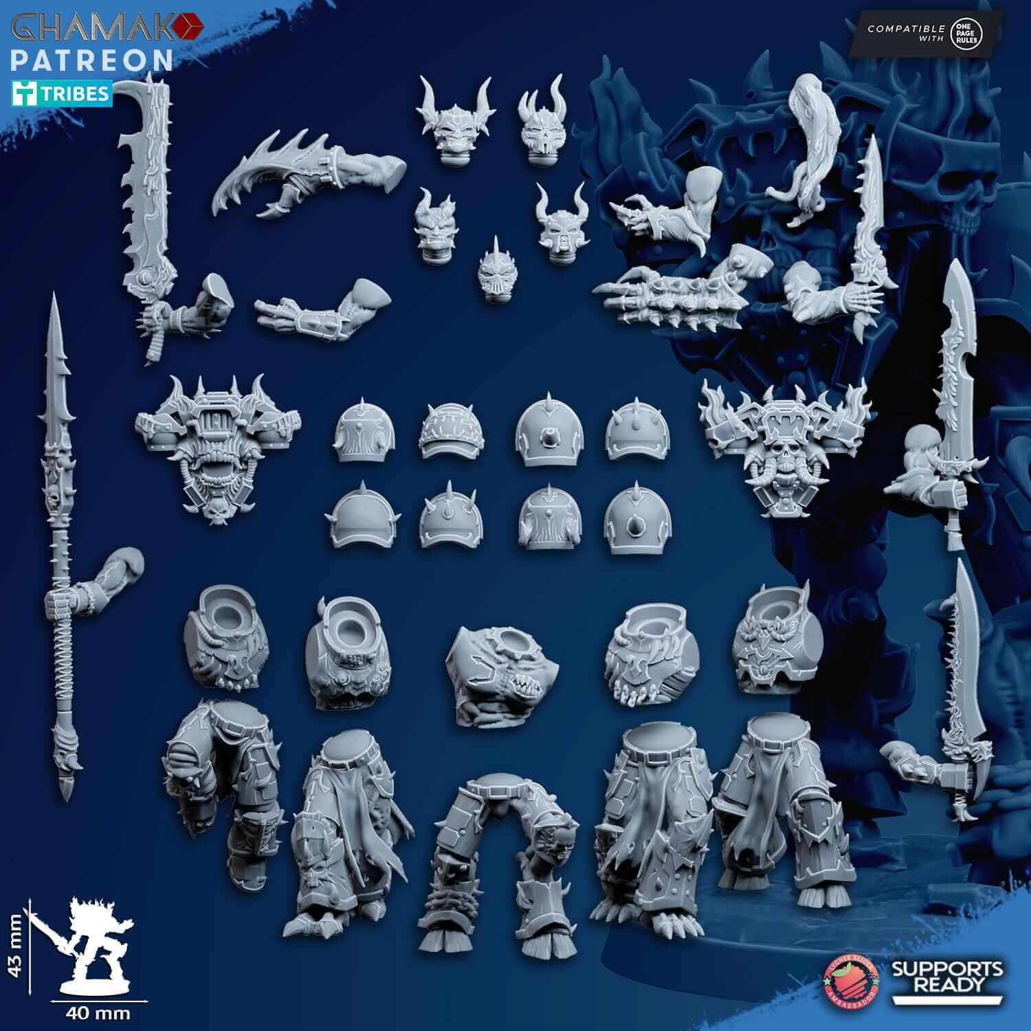 Corrupted Militum - Possessed Void Marines - Ghamak Miniatures