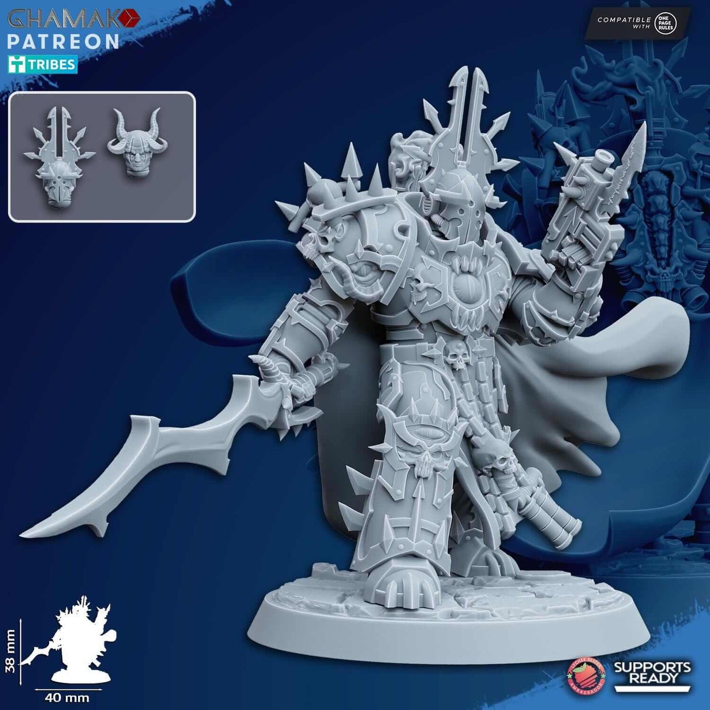 Heretic Sorcerer 1 - Grimdark Void Marine -Ghamak Miniatures