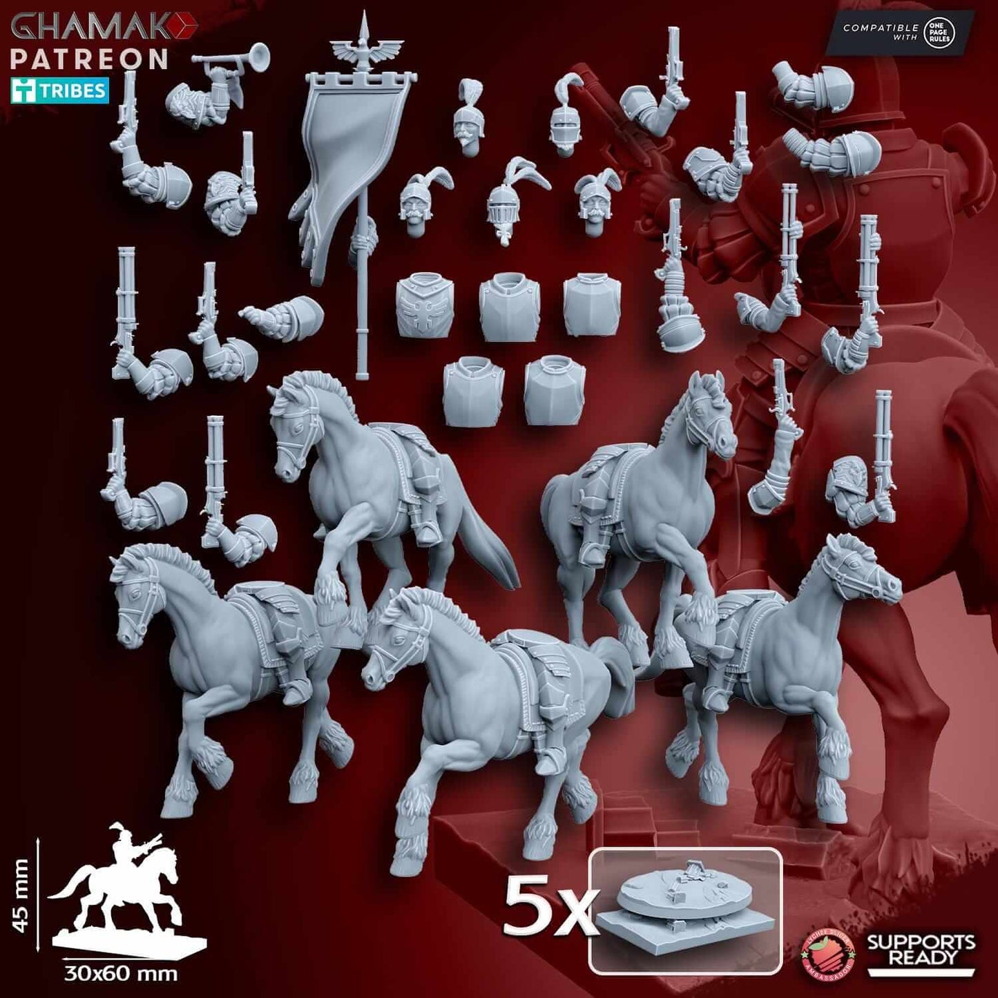 Mounted Pisoliers - Miniatures by Ghamak
