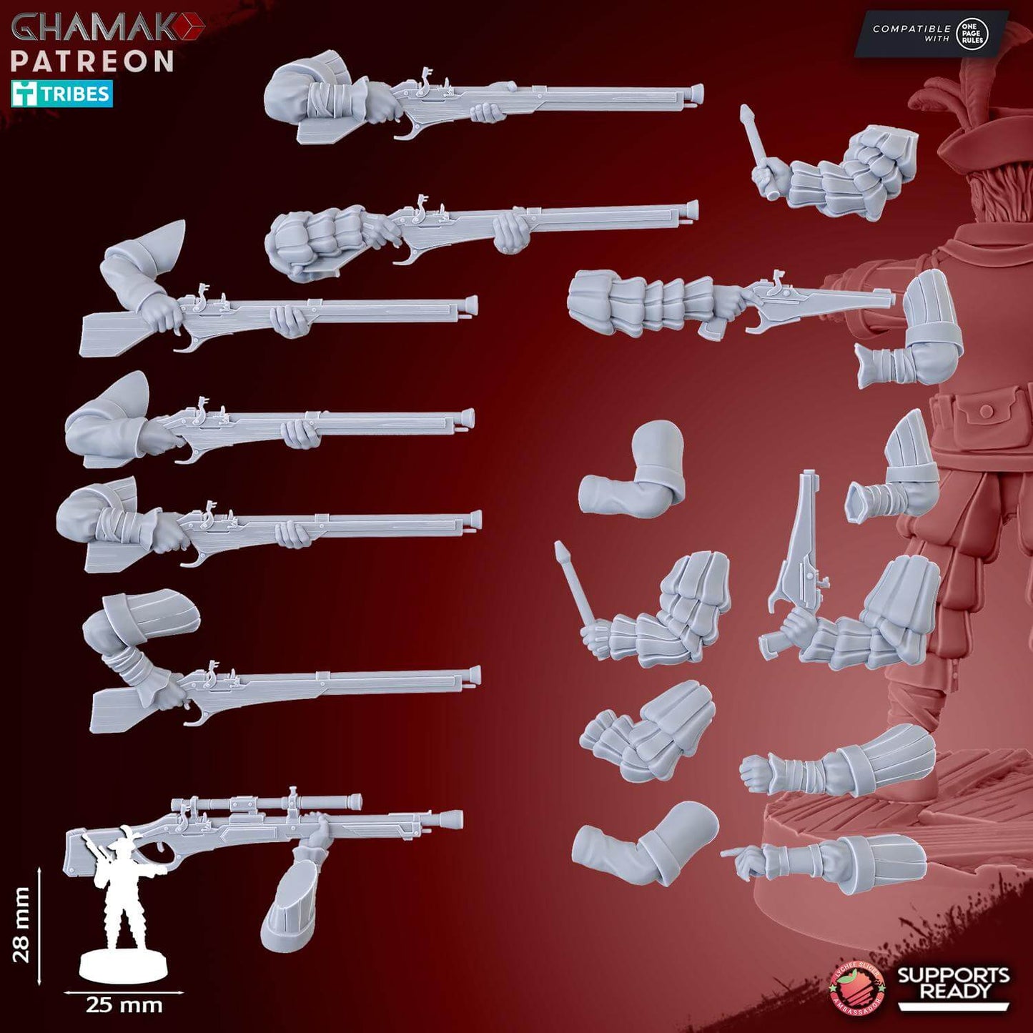Empire Arquebusiers - Empire Proxy - Ghamak Miniatures