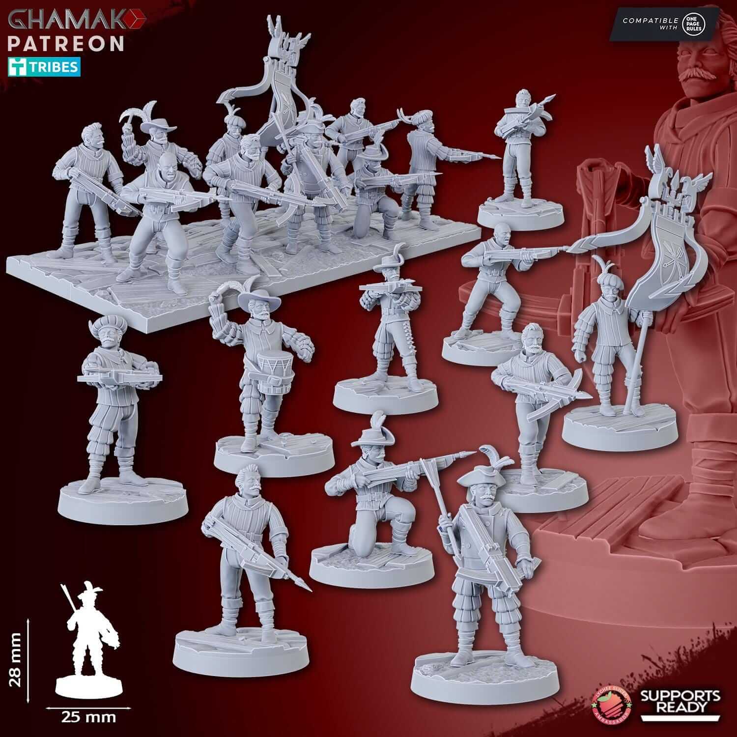 Empire Arquebusiers - Empire Proxy - Ghamak Miniatures