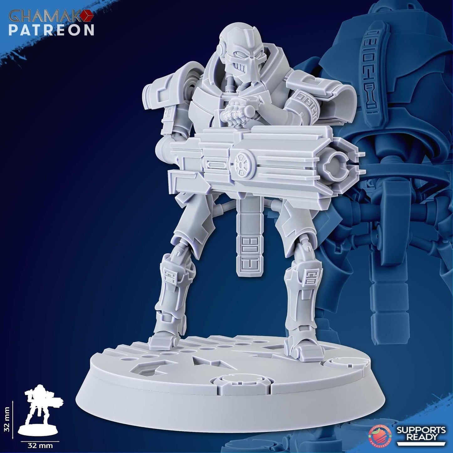 Undying Heavy Soldier - Necron Proxy - Ghamak Miniatures