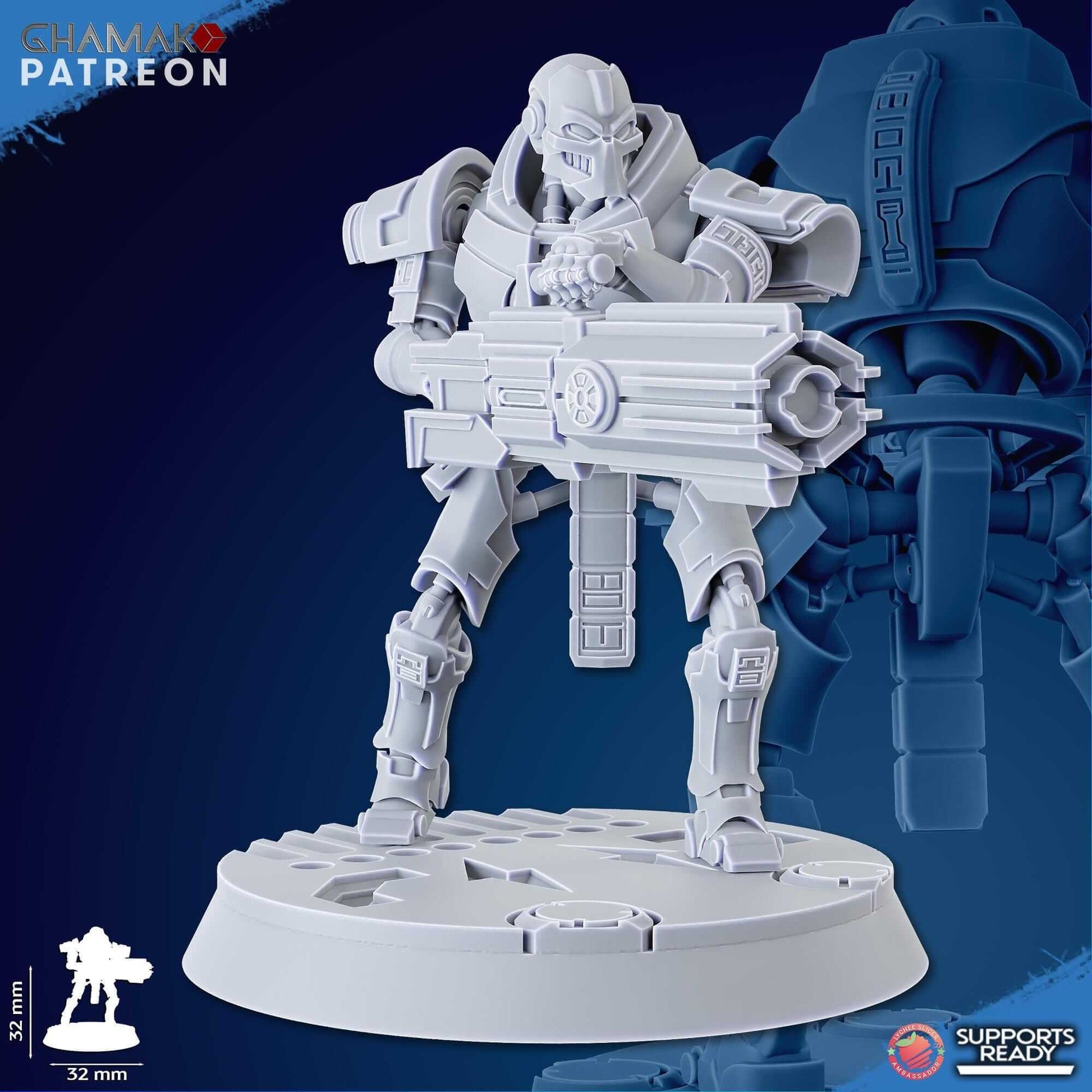Undying Heavy Soldier - Necron Proxy - Ghamak Miniatures