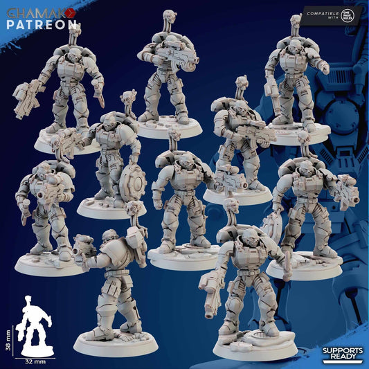 Imperators Incursor with Servospy - Ghamak Miniatures Grimdark Void Marines