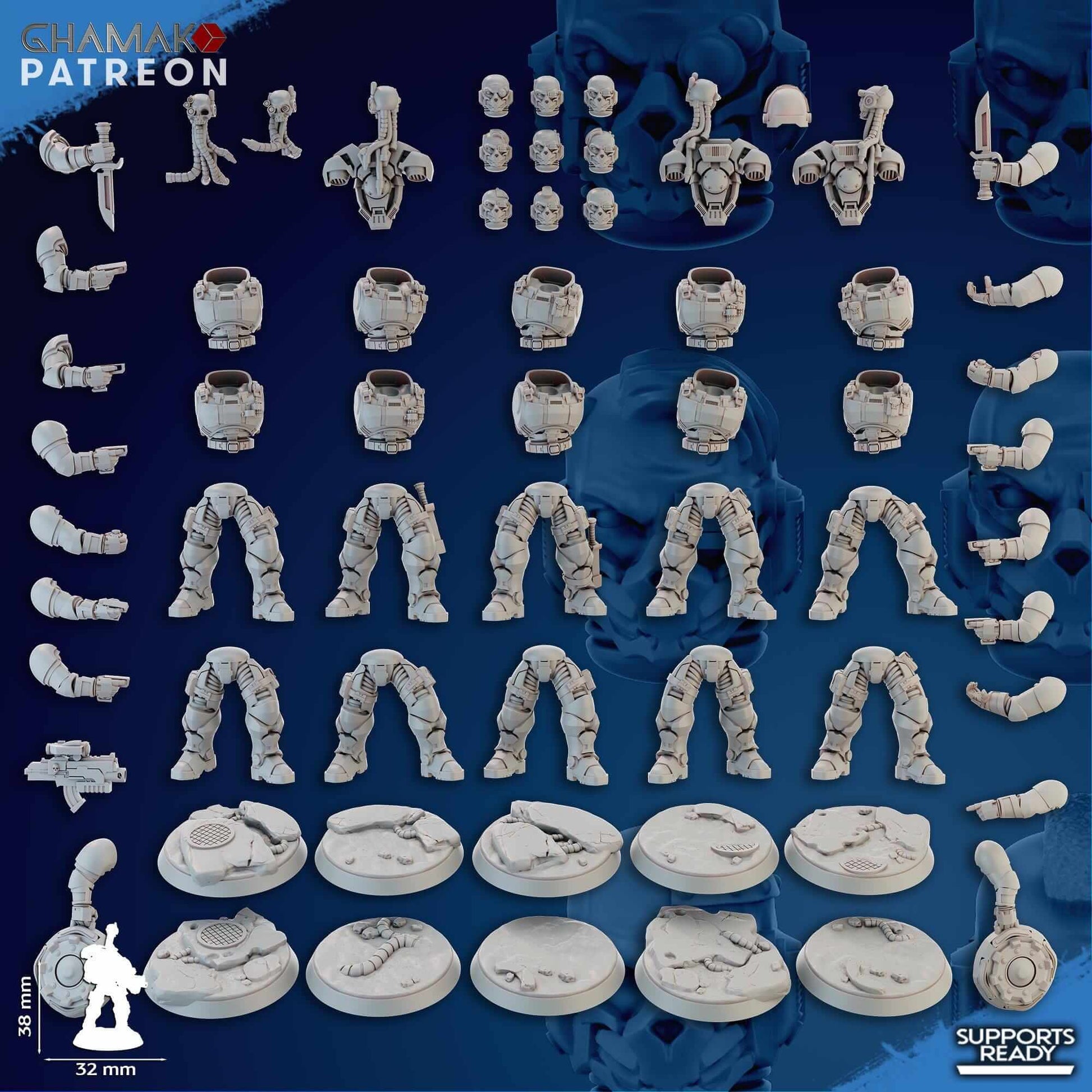 Imperators Incursor with Servospy - Ghamak Miniatures Grimdark Void Marines