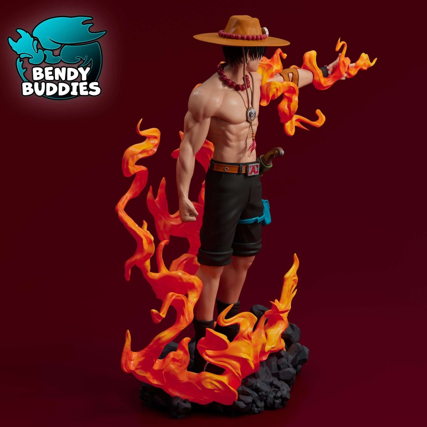 Ace - One Piece - Collectible Fanart Statue - Bendy Buddies