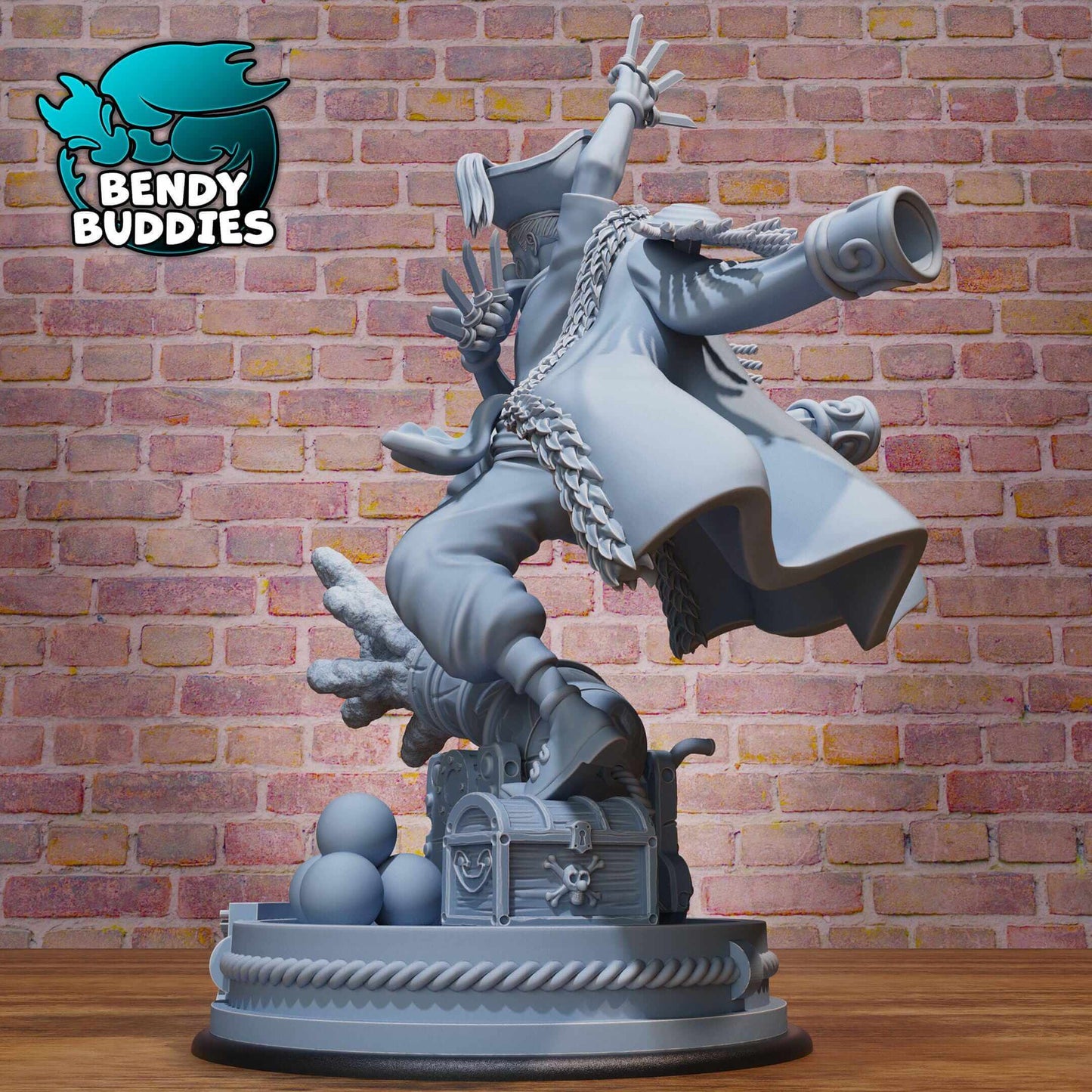 Captain Star Clown - One Piece - Collectible Fanart Statue - Bendy Buddies