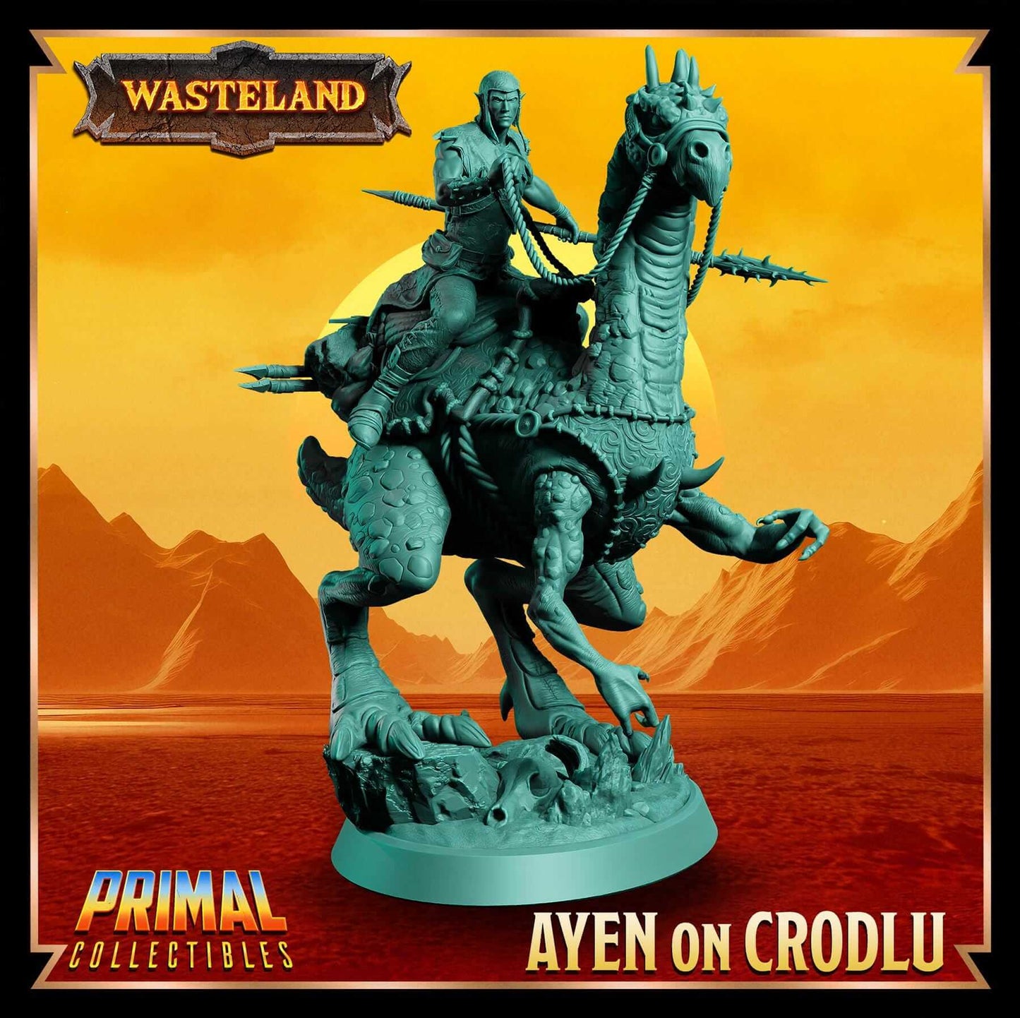Ayen on Crodlu - Wasteland 3D Printed Resin RPG/Tabletop/Boardgames Miniature Primal Collectibles