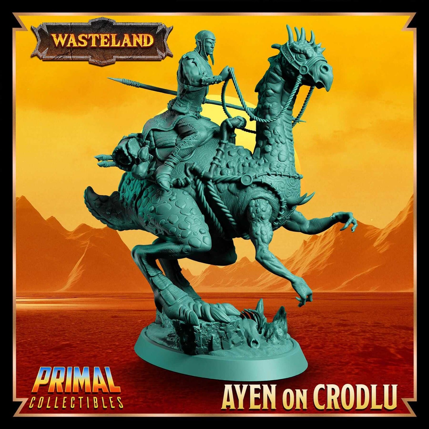 Ayen on Crodlu - Wasteland 3D Printed Resin RPG/Tabletop/Boardgames Miniature Primal Collectibles