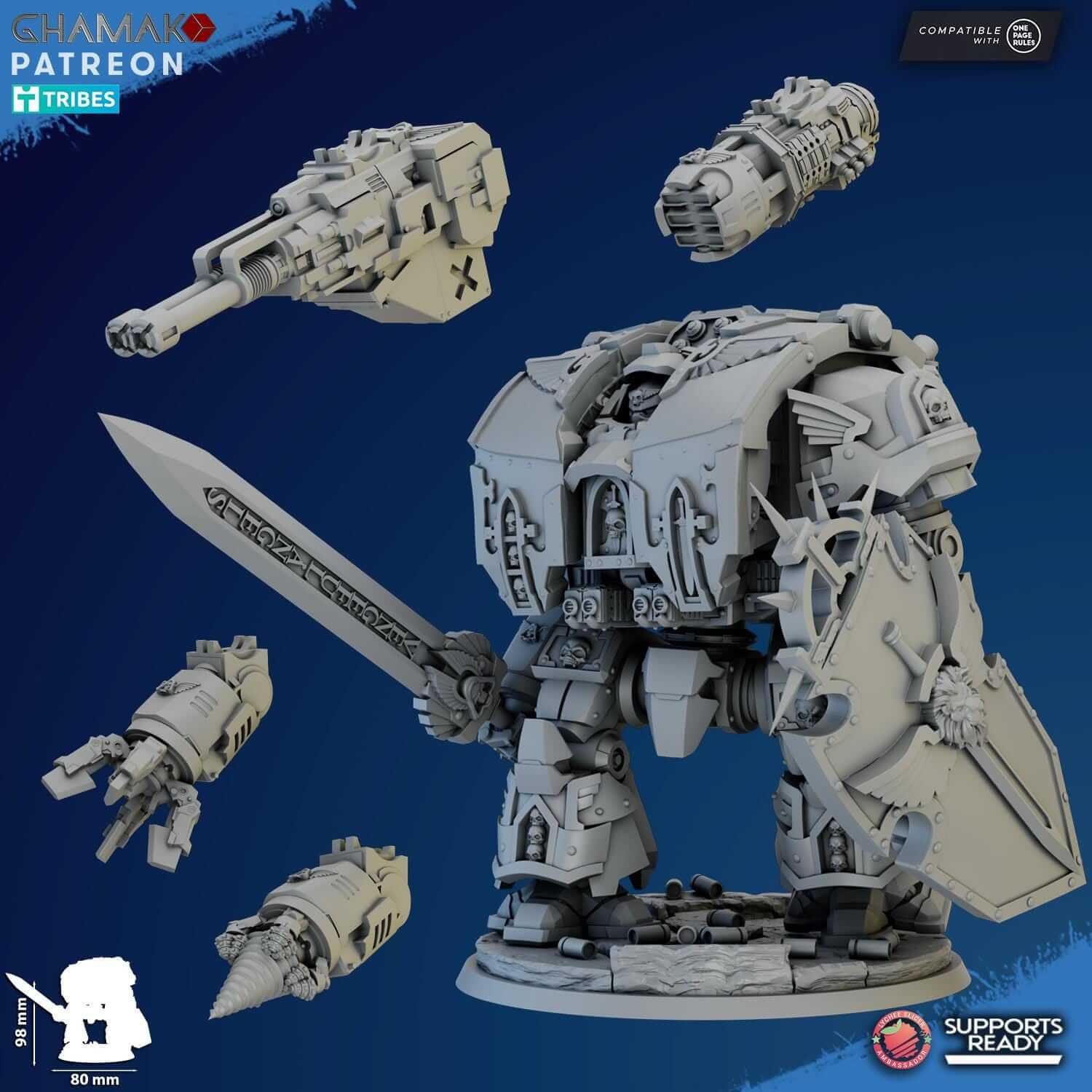 Omega War-Hulk Melee - Grimdark Void Marines Ghamak Miniatures