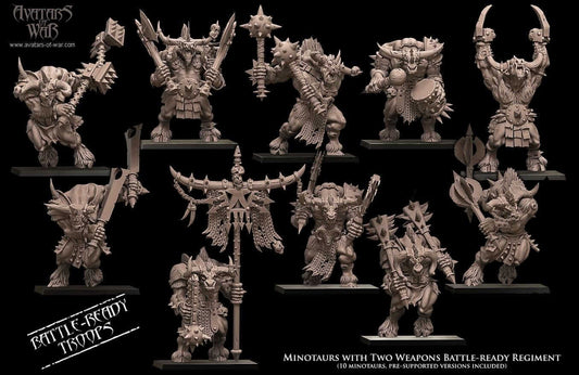 Minotaurs with two weapons Regiment - Avatars of War