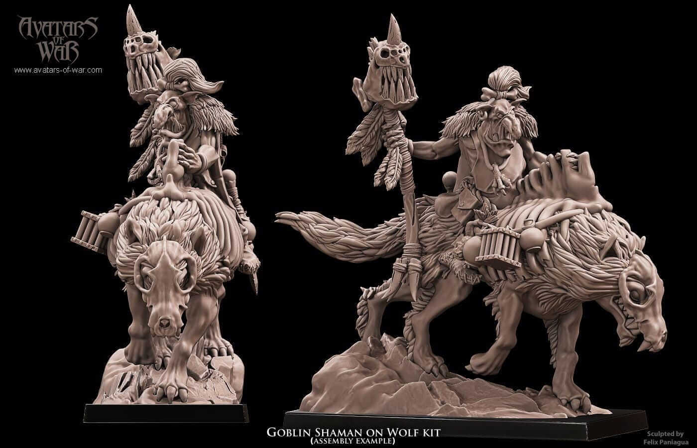 Goblin Shaman on Wolf - Avatars of War
