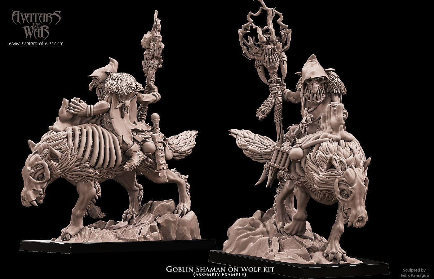 Goblin Shaman on Wolf - Avatars of War