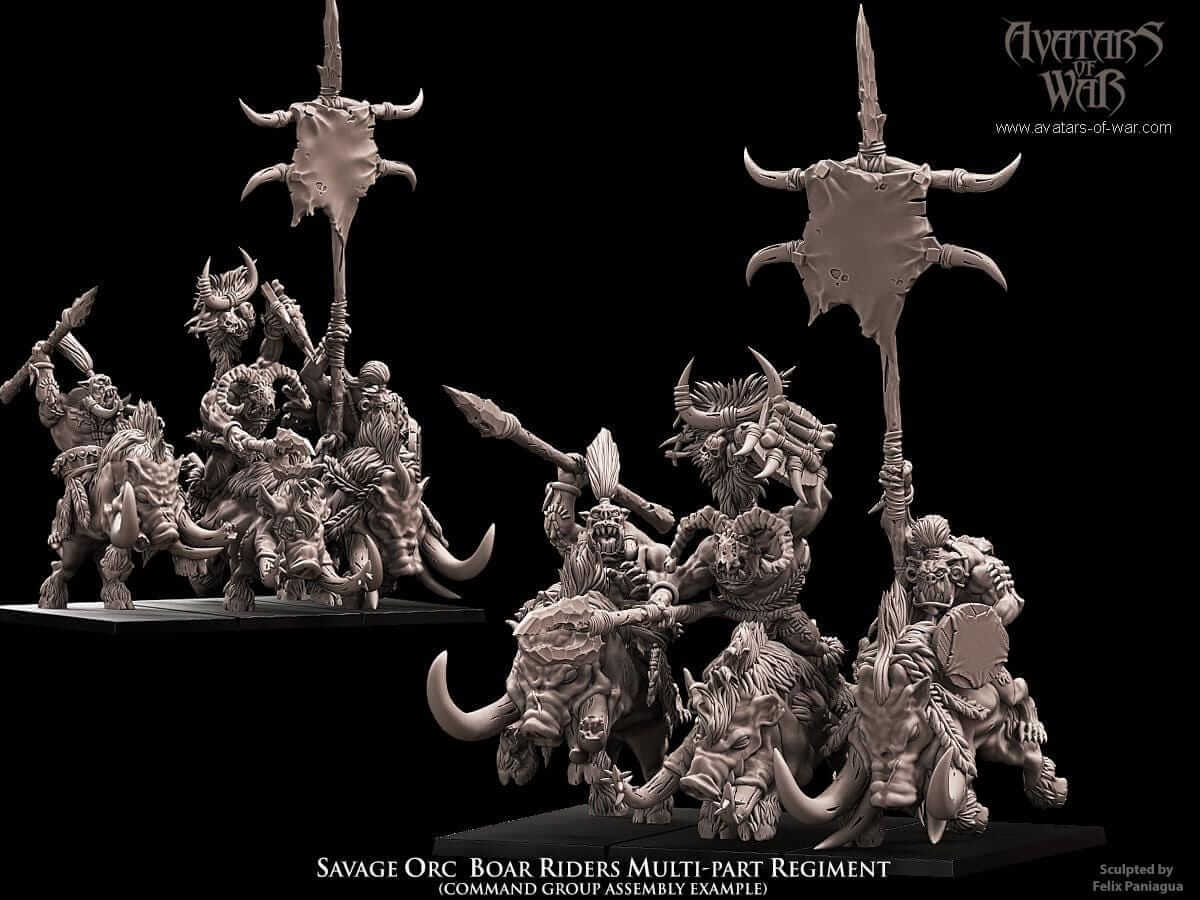 Savage Orc Boar Riders - Avatars of War