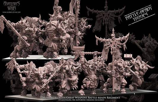 Minotaurs with great weapons Regiment - Avatars of War