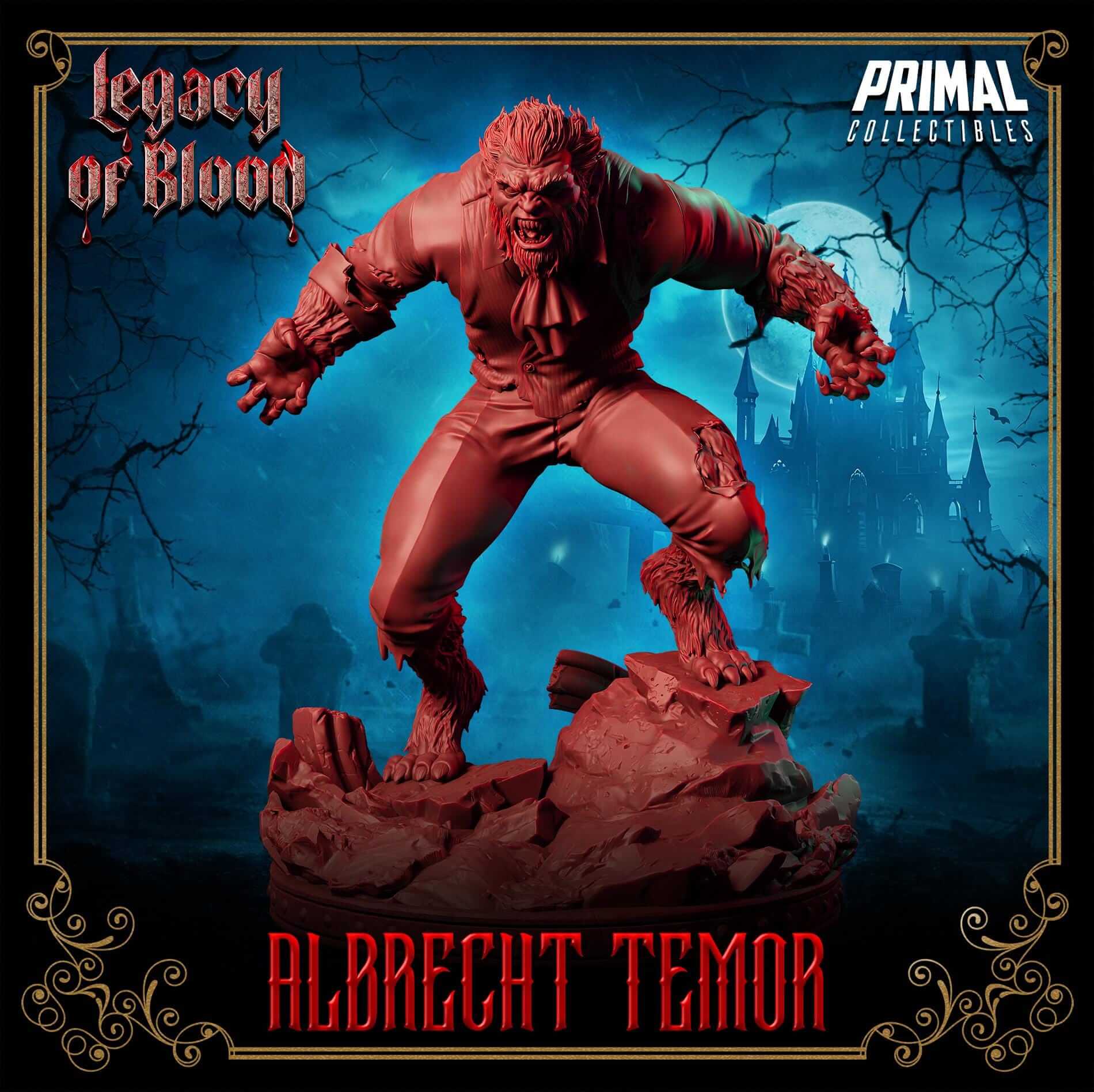 Albrecht Temor - Legacy of Blood 3D Printed Resin RPG/Tabletop/Boardgames Miniature Primal Collectibles