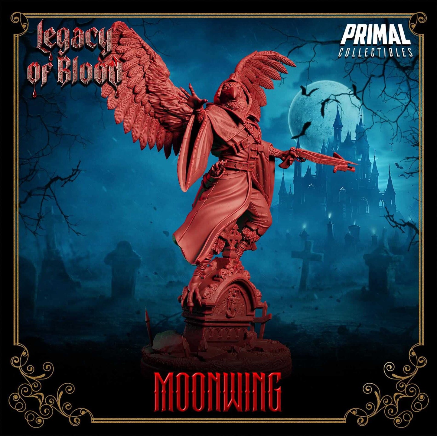 Moonwing - Legacy of Blood 3D Printed Resin RPG/Tabletop/Boardgames Miniature Primal Collectibles