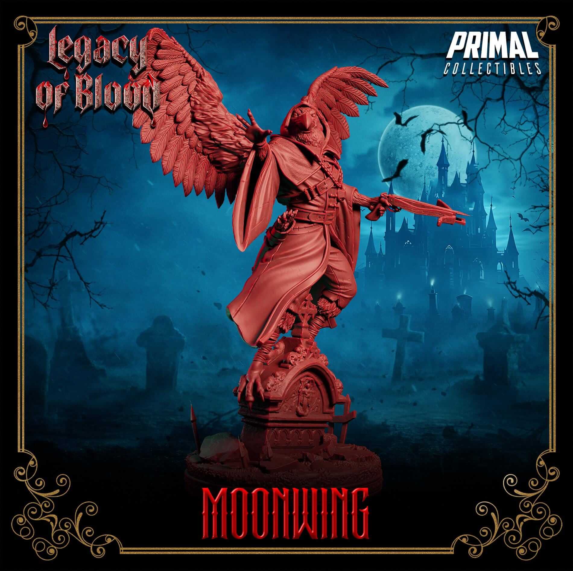 Moonwing - Legacy of Blood 3D Printed Resin RPG/Tabletop/Boardgames Miniature Primal Collectibles