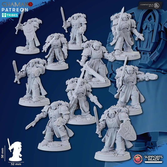 Vengeful Angels Veterans - Ghamak Miniatures Grimdark Void Marines