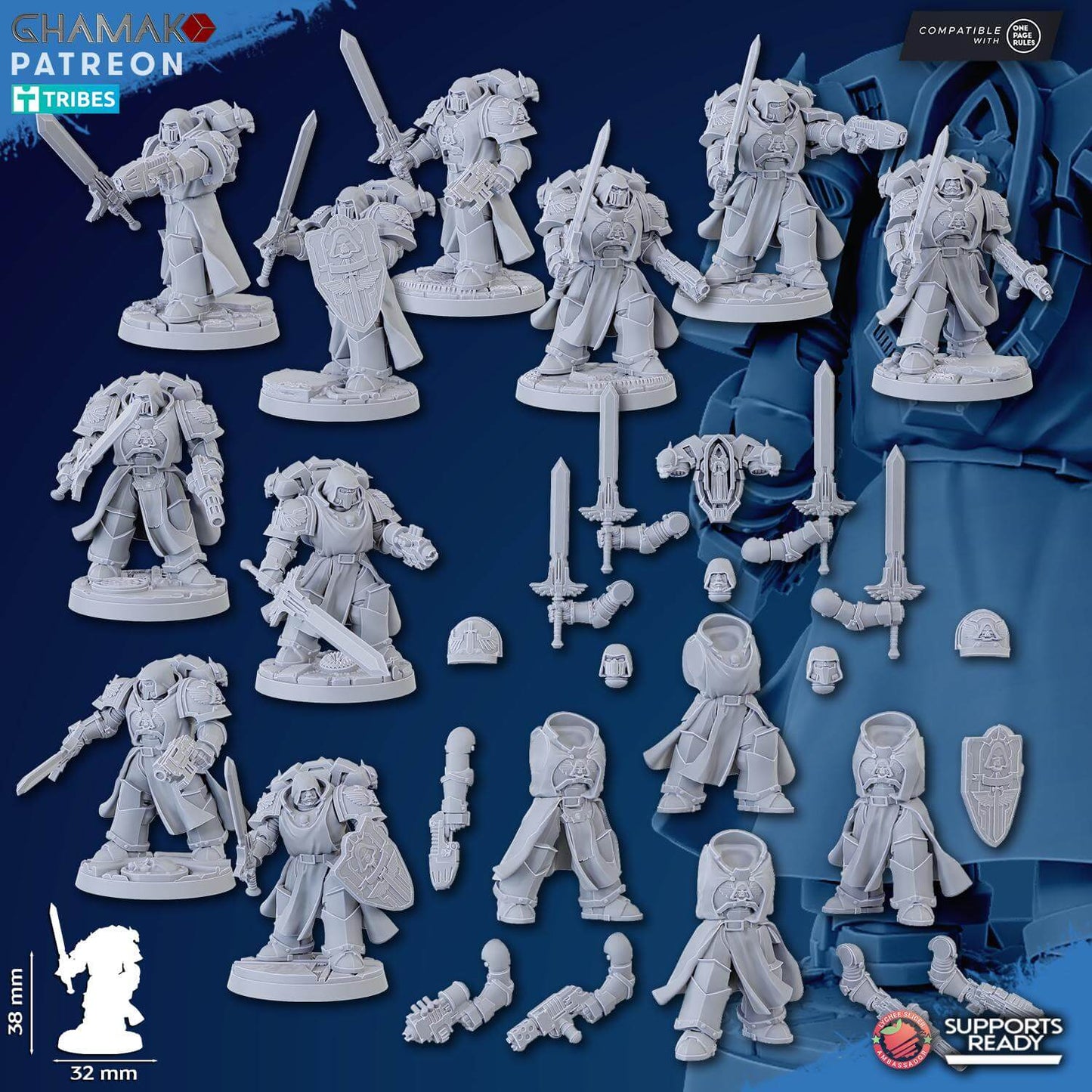 Vengeful Angels Veterans - Ghamak Miniatures Grimdark Void Marines