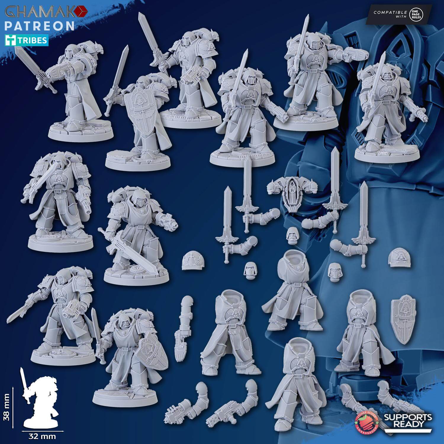 Vengeful Angels Veterans - Ghamak Miniatures Grimdark Void Marines