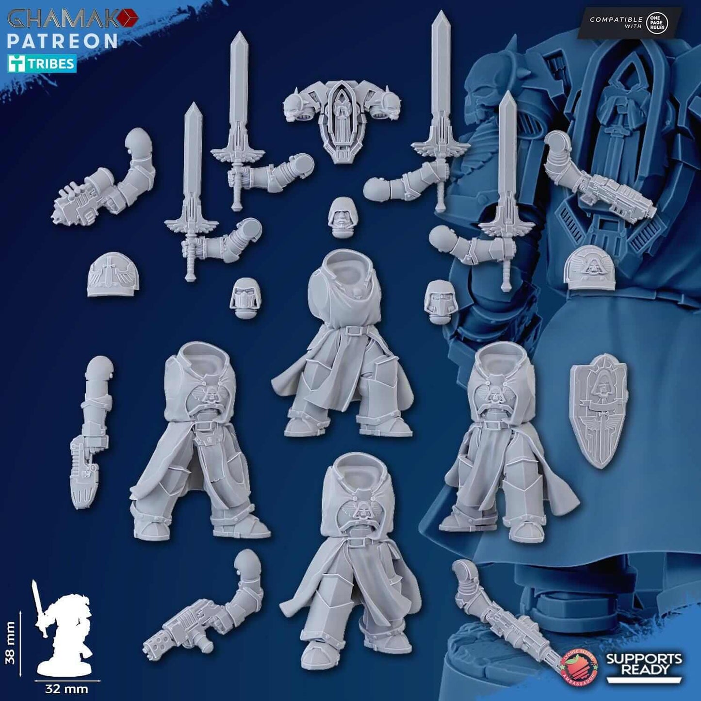 Vengeful Angels Veterans - Ghamak Miniatures Grimdark Void Marines
