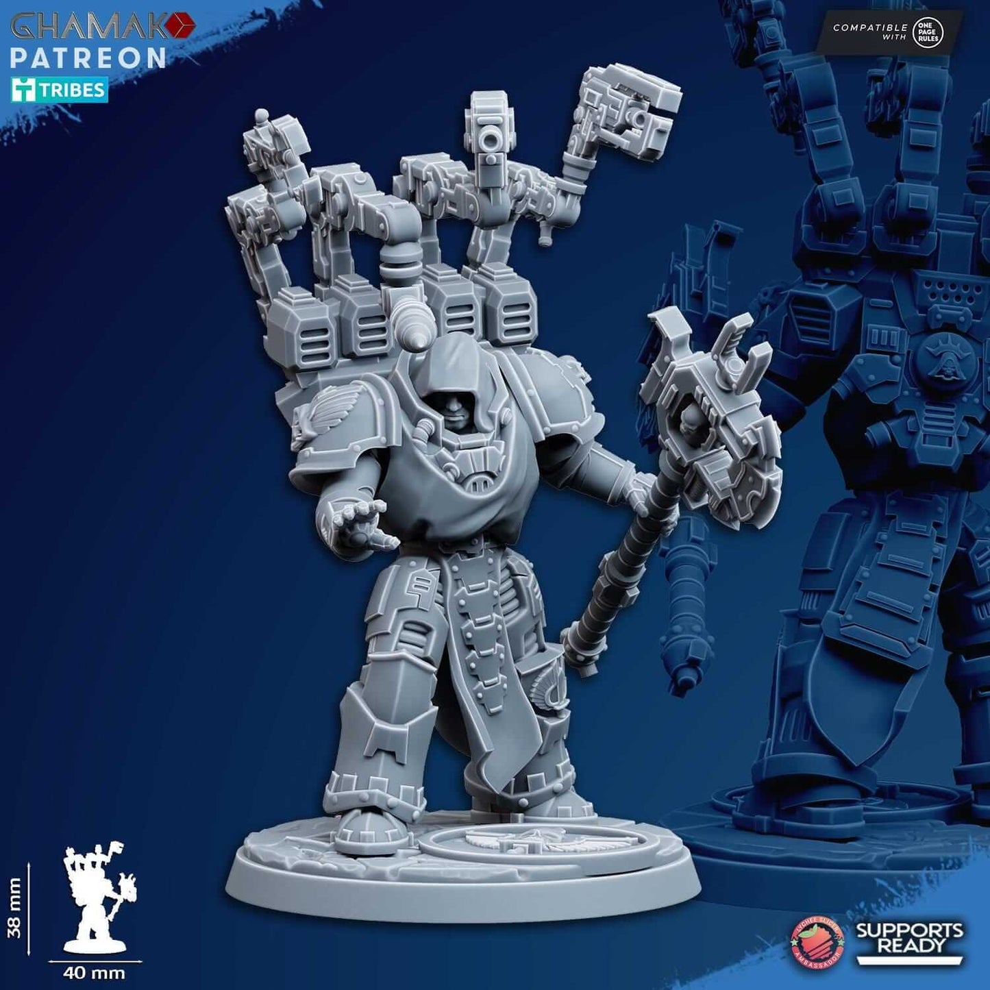 Robed Technomancer - Ghamak Miniatures Grimdark Void Marines