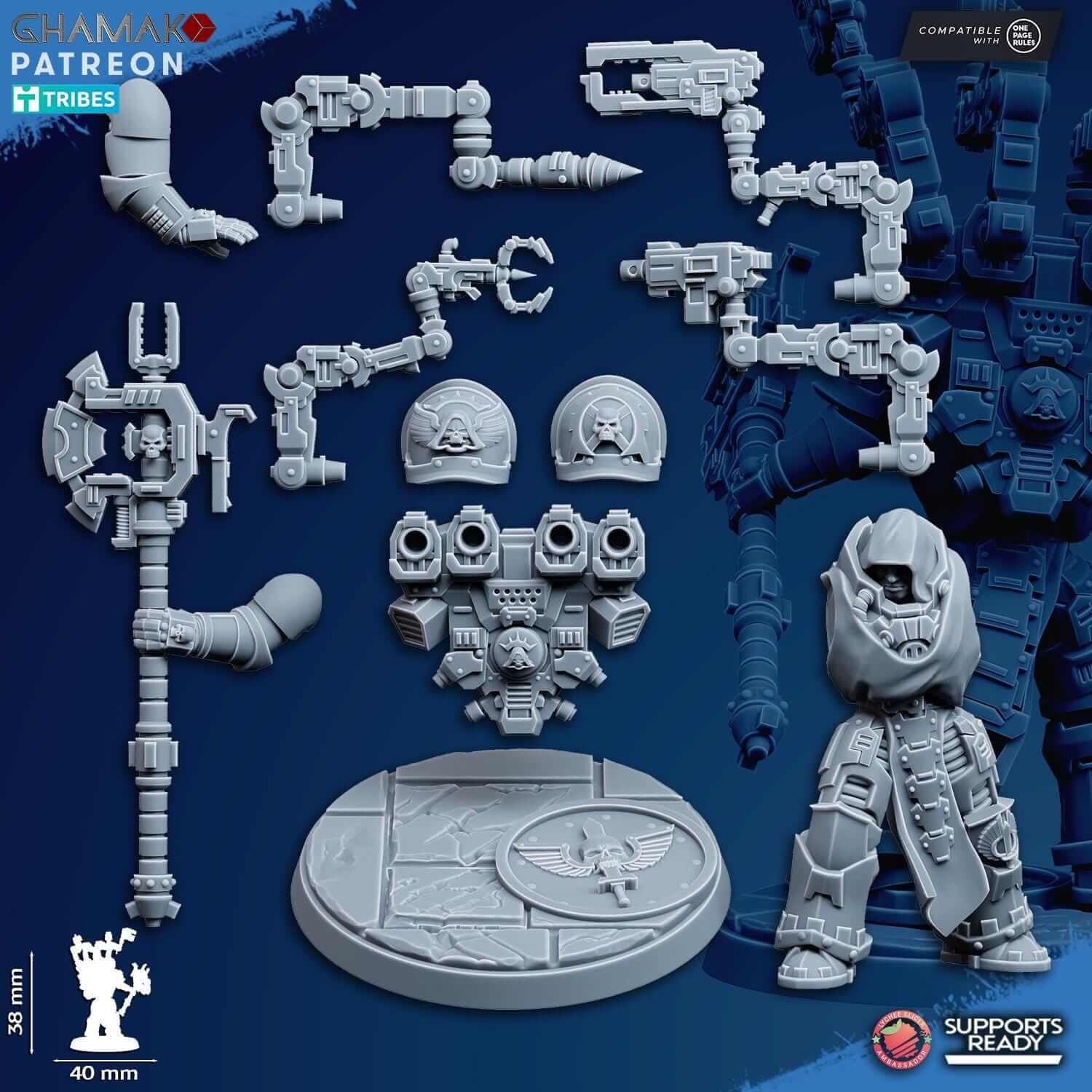 Robed Technomancer - Ghamak Miniatures Grimdark Void Marines