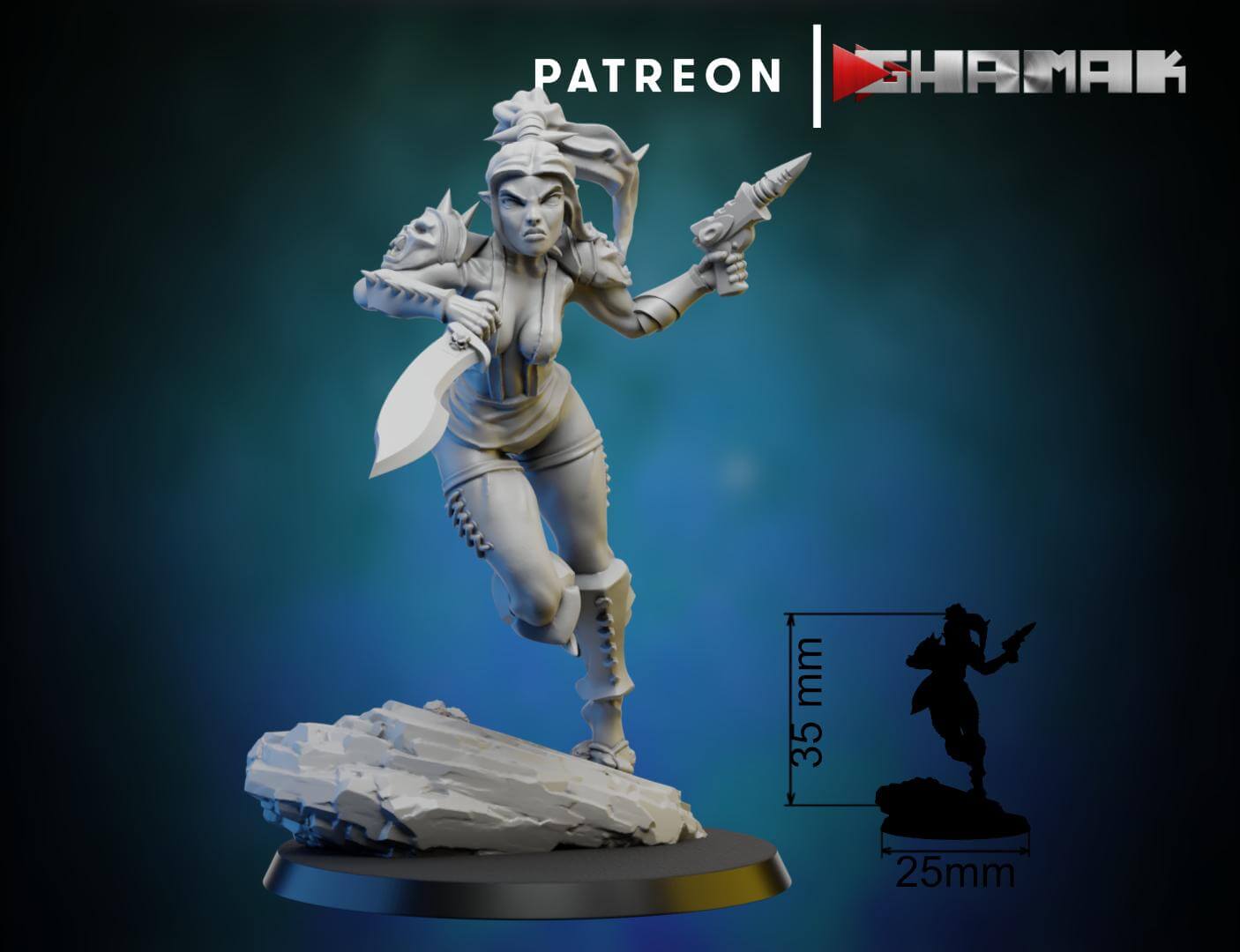 Space Elf Witches Squad - Ghamak Miniatures