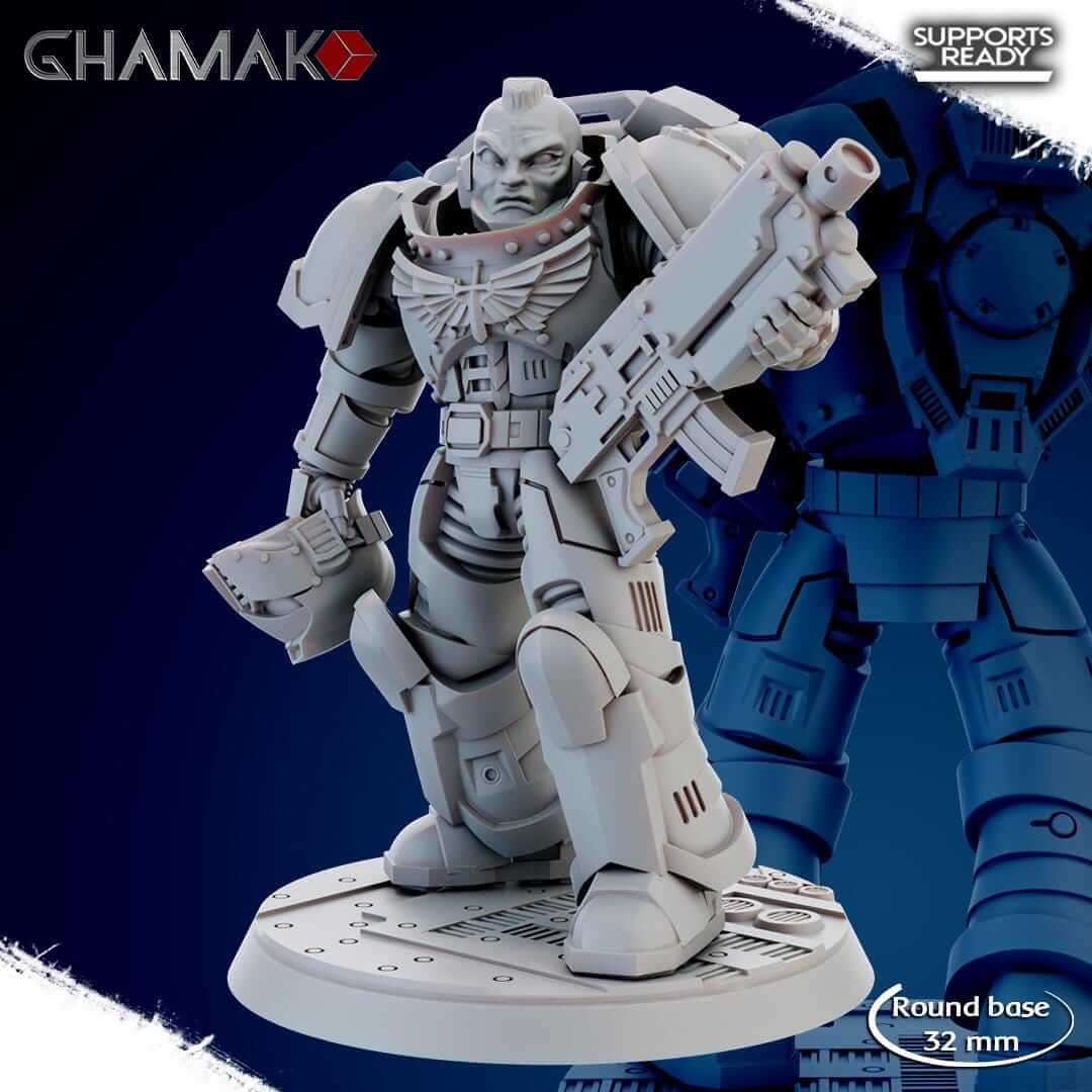 Imperator's Militum Rifle - Ghamak Miniatures Grimdark Void Marines