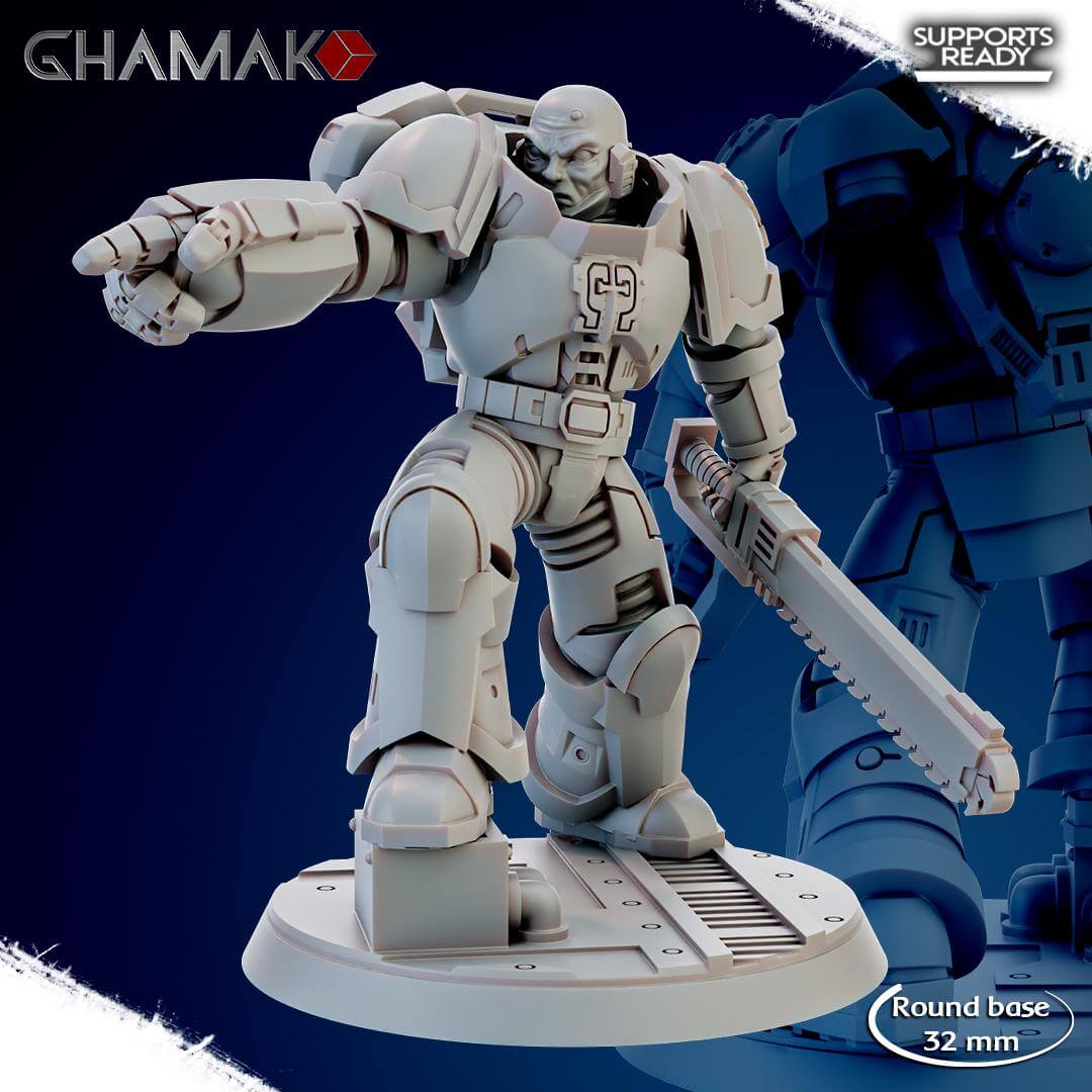 Imperator's Militum Rifle - Ghamak Miniatures Grimdark Void Marines