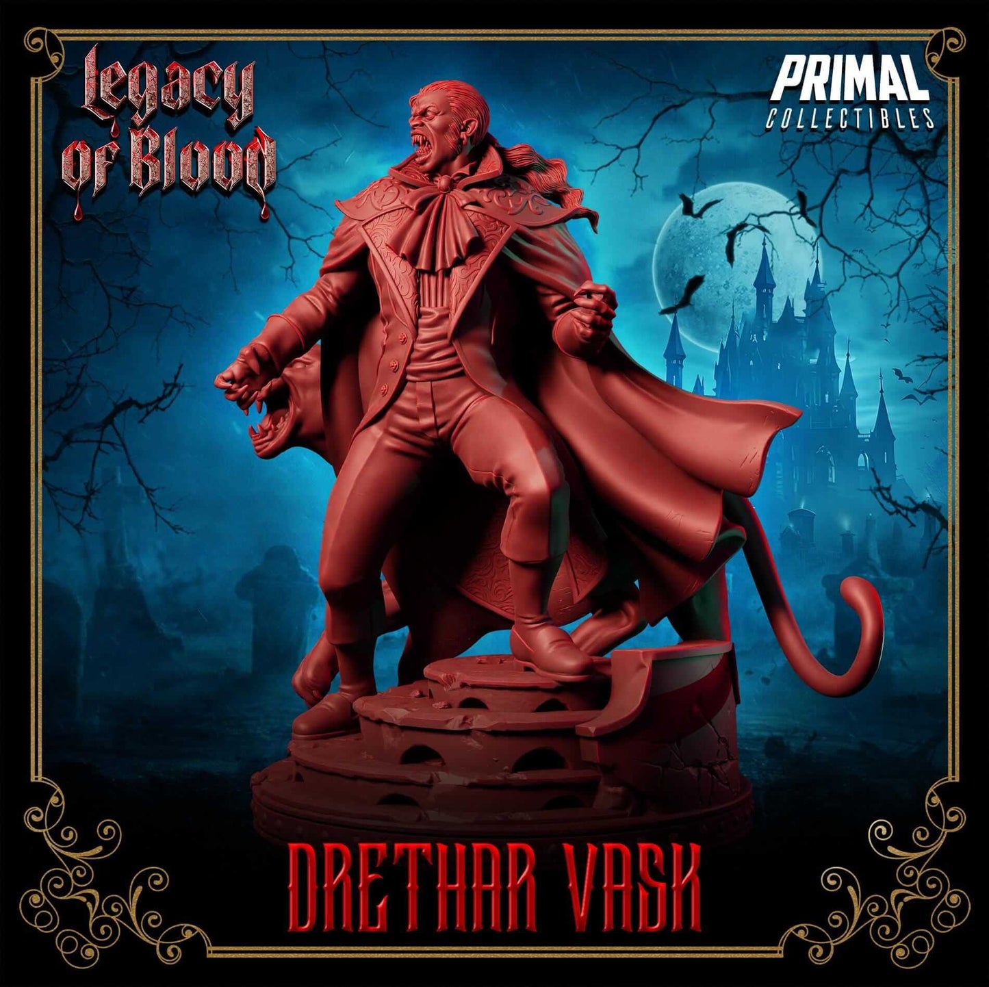 Drethar Vask - Legacy of Blood 3D Printed Resin RPG/Tabletop/Boardgames Miniature Primal Collectibles