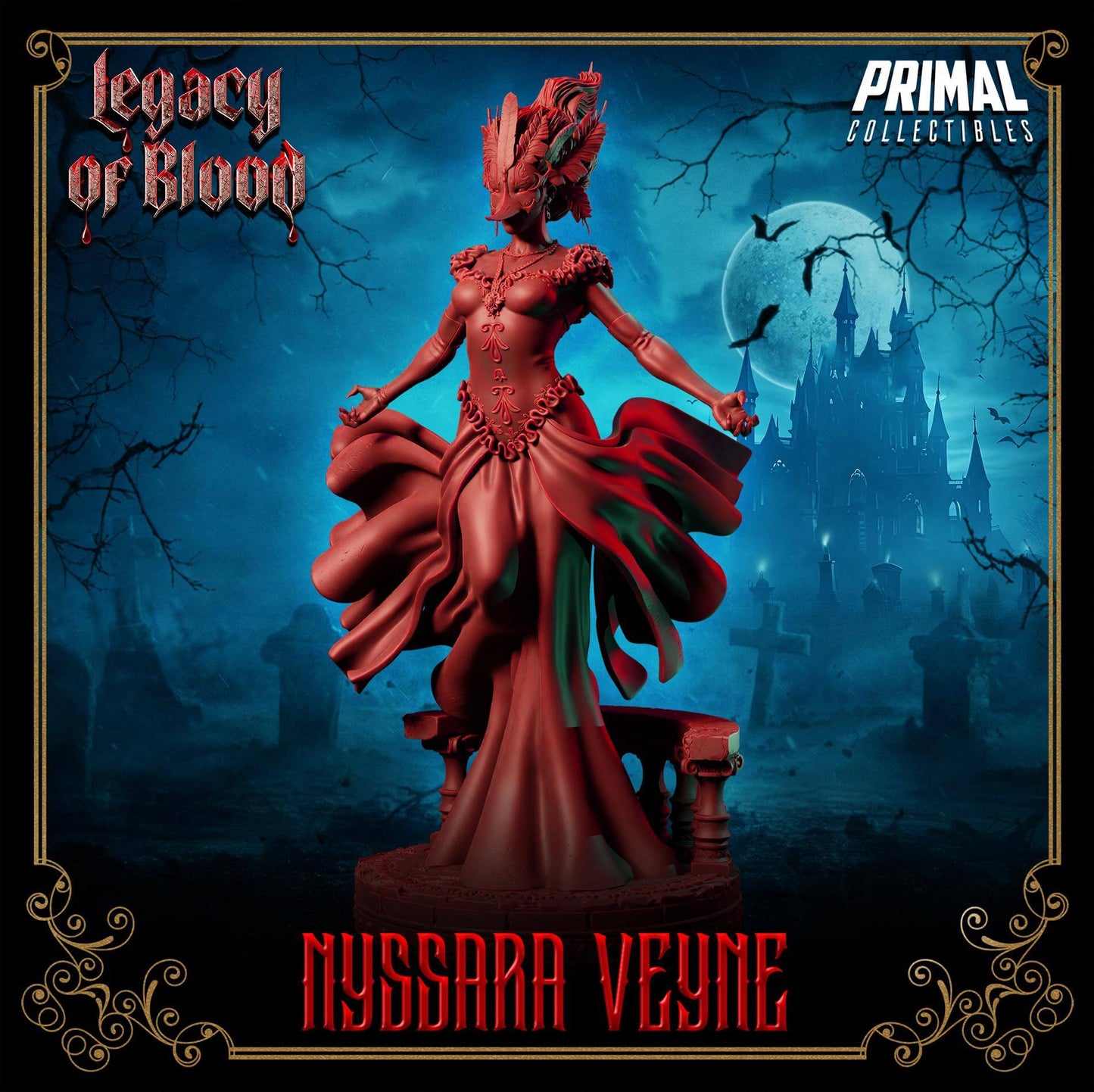 Nyssara Veyne - Legacy of Blood 3D Printed Resin RPG/Tabletop/Boardgames Miniature Primal Collectibles