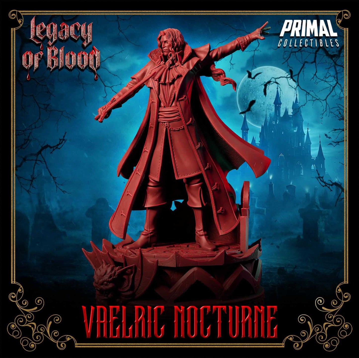 Vaelric Nocturne - Legacy of Blood 3D Printed Resin RPG/Tabletop/Boardgames Miniature Primal Collectibles