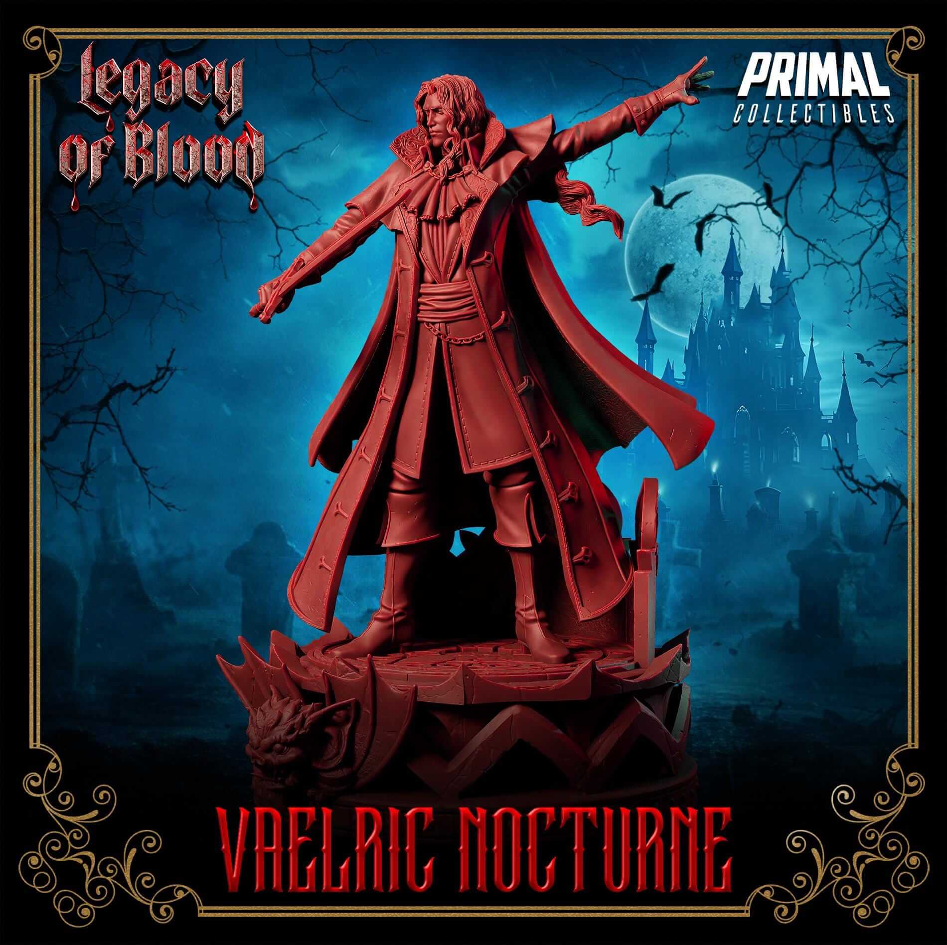 Vaelric Nocturne - Legacy of Blood 3D Printed Resin RPG/Tabletop/Boardgames Miniature Primal Collectibles