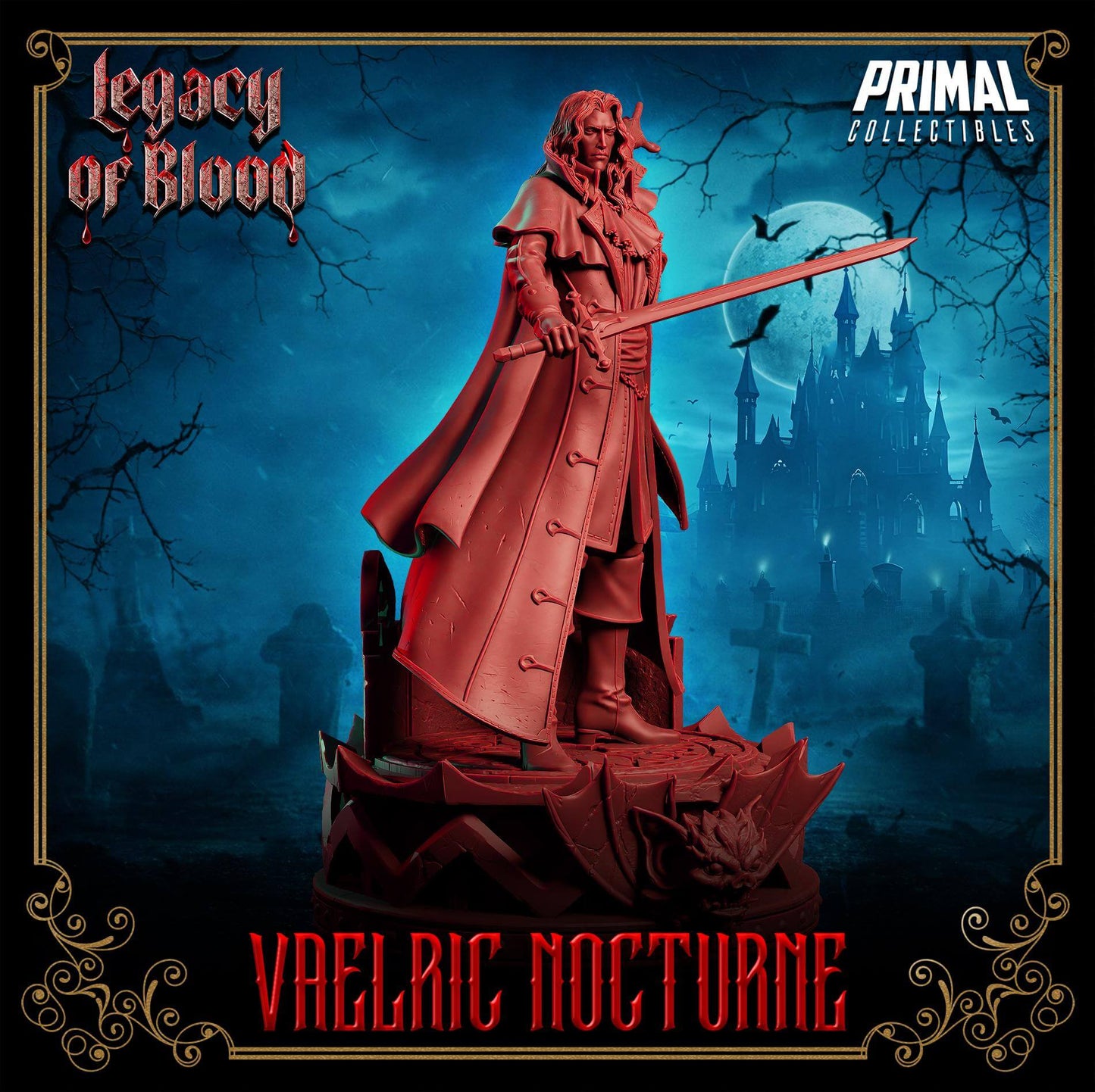 Vaelric Nocturne - Legacy of Blood 3D Printed Resin RPG/Tabletop/Boardgames Miniature Primal Collectibles