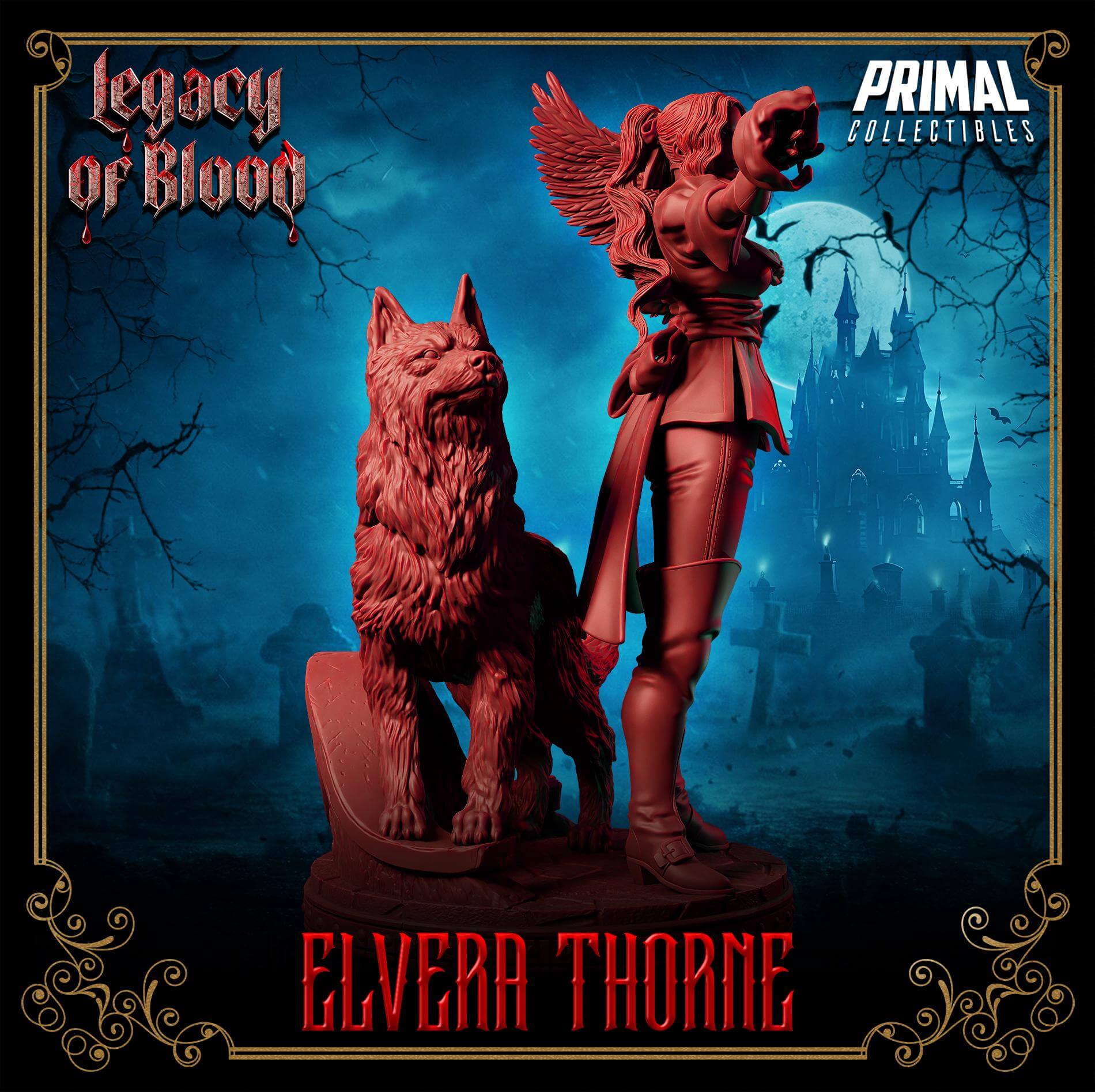 Elvera Thorne - Legacy of Blood 3D Printed Resin RPG/Tabletop/Boardgames Miniature Primal Collectibles