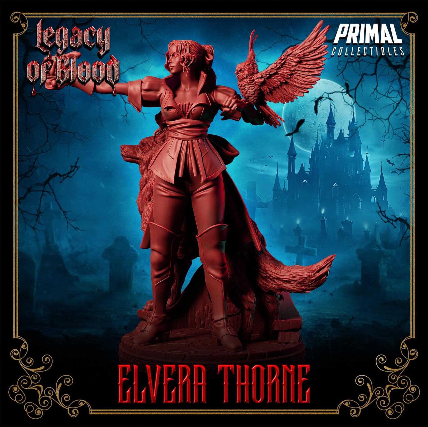Elvera Thorne - Legacy of Blood 3D Printed Resin RPG/Tabletop/Boardgames Miniature Primal Collectibles