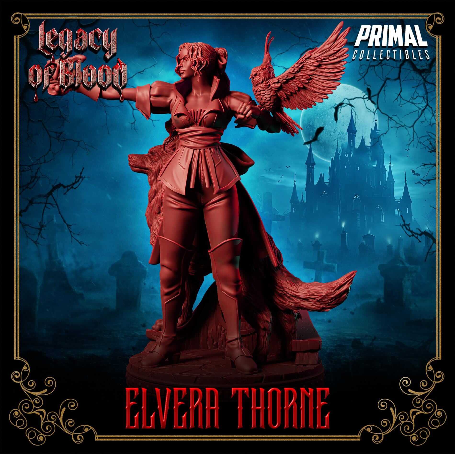 Elvera Thorne - Legacy of Blood 3D Printed Resin RPG/Tabletop/Boardgames Miniature Primal Collectibles