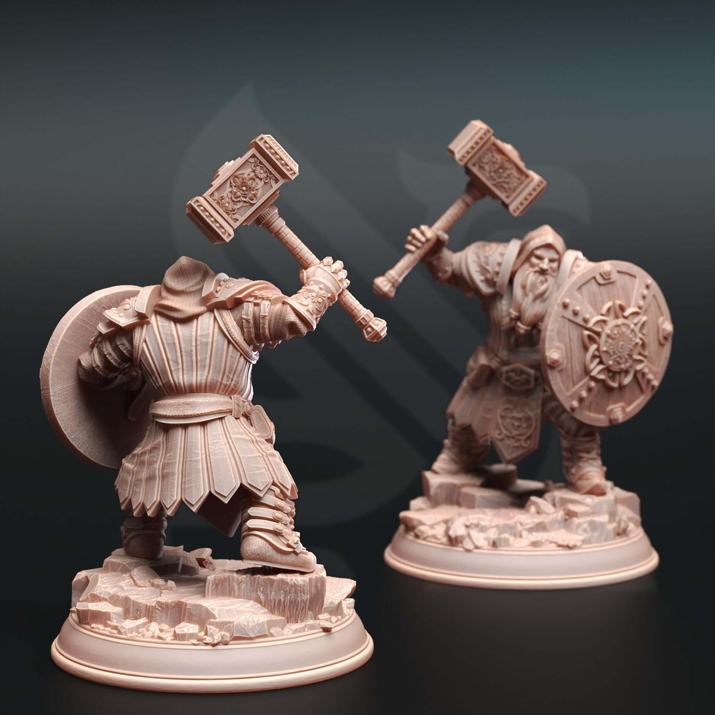 Tors of Delvdor - Dwarven Life Cleric - 3D Printed Resin RPG/Tabletop/Boardgames Miniature DM Stash