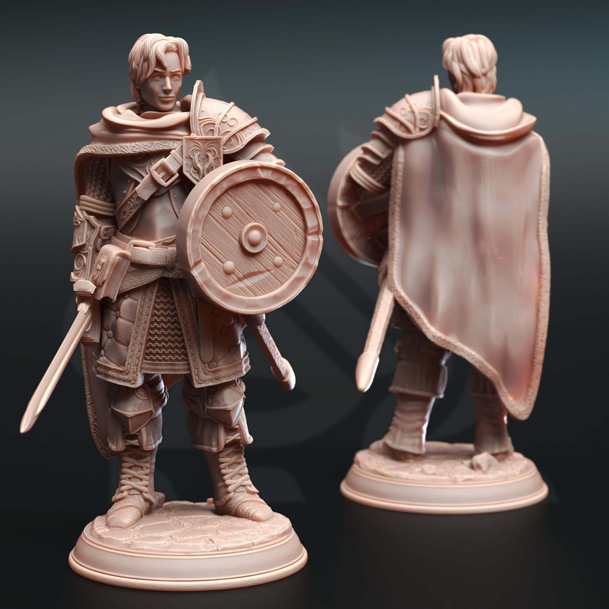 Human Fighter - Arion Midrun - 3D Printed Resin RPG/Tabletop/Boardgames Miniature DM Stash