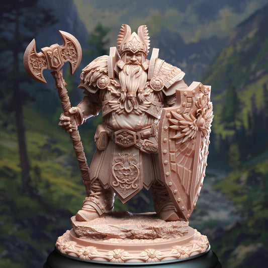 Dwarven Cleric of Life & Glory - Tors of Delvdor - 3D Printed Resin RPG/Tabletop/Boardgames Miniature DM Stash