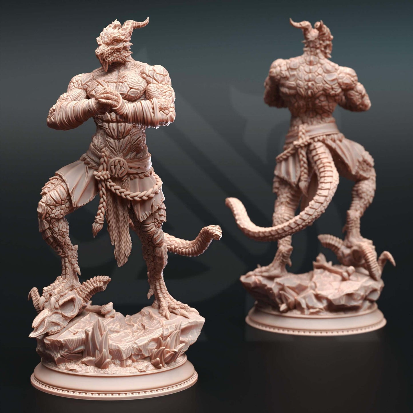Dragonborn Pugilist - Kuthrak'Va - 3D Printed Resin RPG/Tabletop/Boardgames Miniature DM Stash